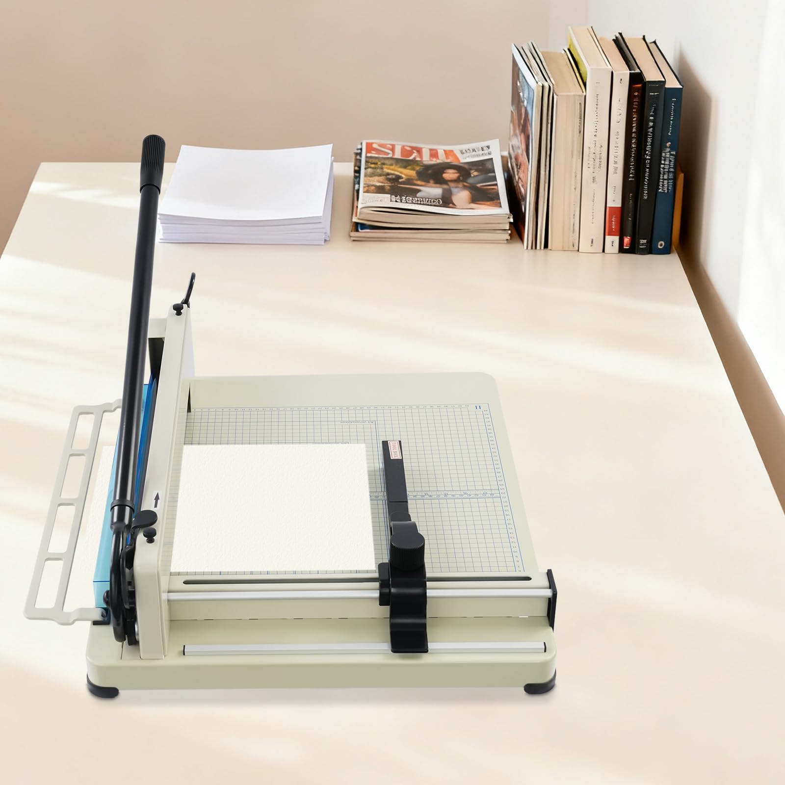 Taglierina manuale A3/A4/A5 (carta 400 mm, 400 fogli), taglierina a leva manuale con blocco di sicurezza, forbici a ghigliottina per carta, massima precisione, ufficio, casa, scuola