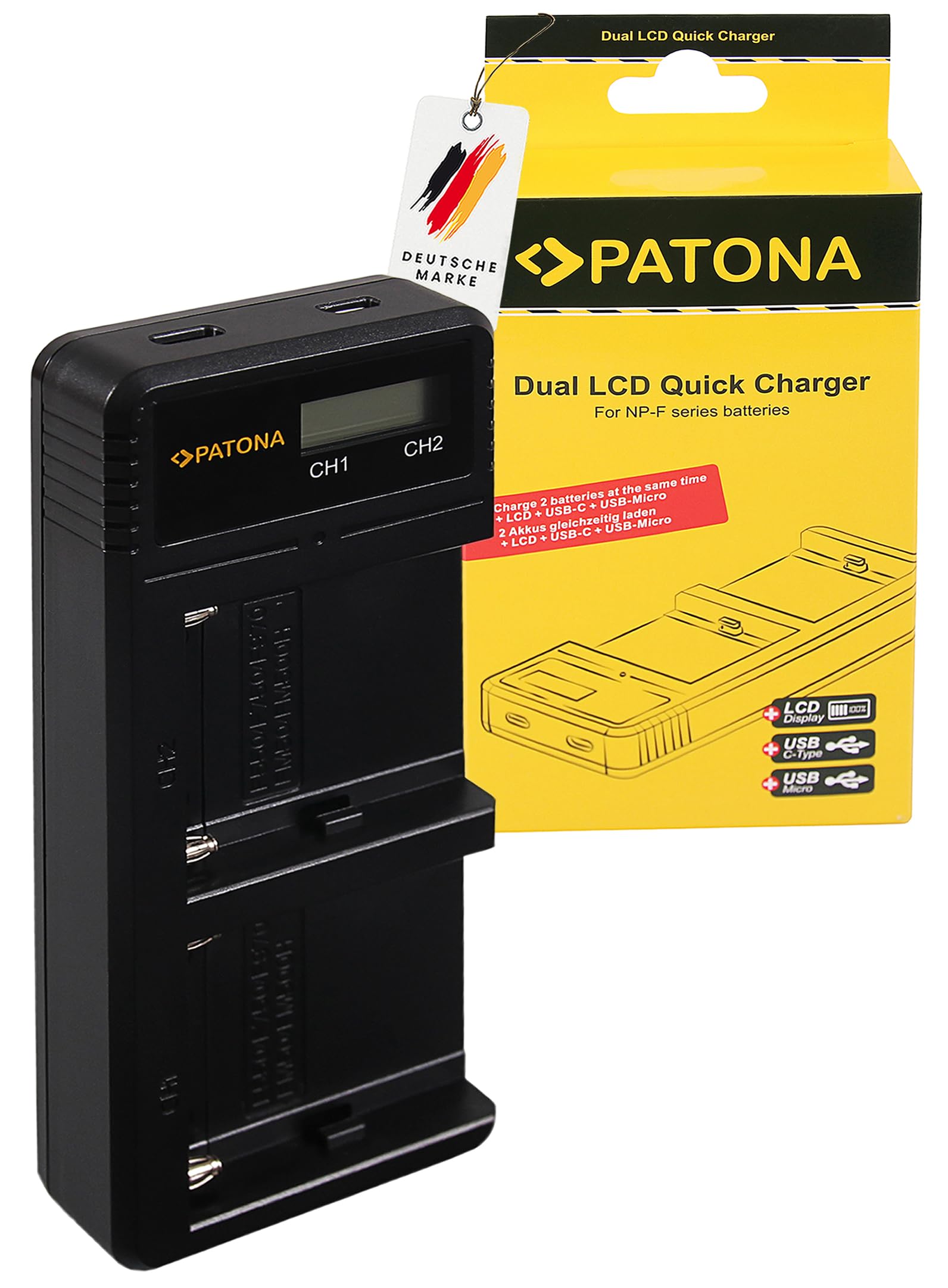 PATONA Platinum NP-F970 Akku 10500mAh - Profi-Akku Für Sony Kameras Mit USB-C Power Delivery