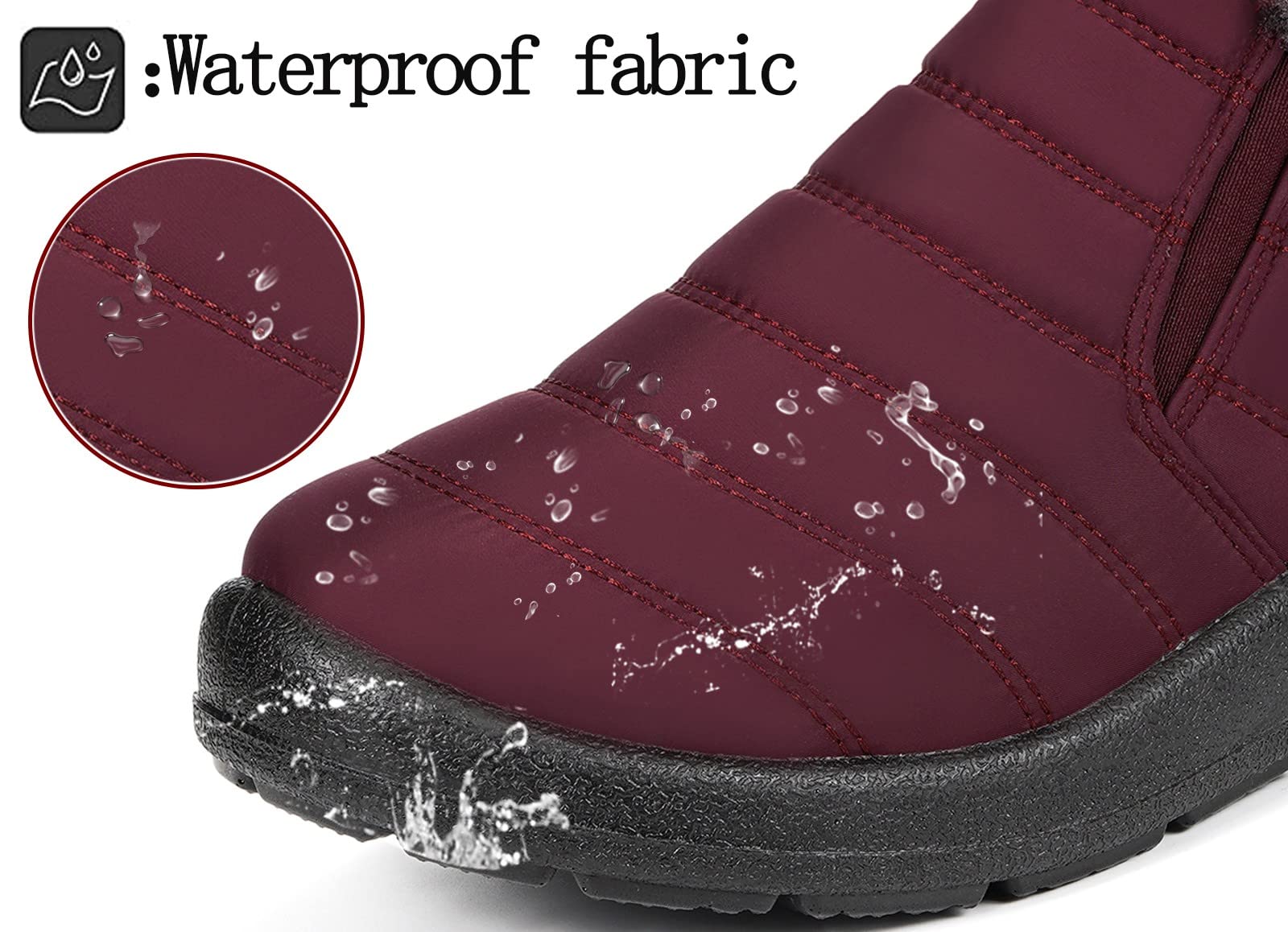 Gaatpot Stivali Donna Stivaletti Invernali Stivali da Neve Caldo Peluche Scarpe Impermeabili 36-43