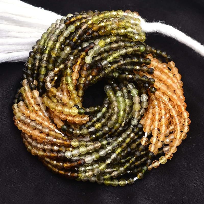 Naturalny AAA+ Multi turmalin fasetowane koraliki rondelle 3 mm - 3,5 mm, turmalin benzynowy, półszlachetny kamień szlachetny, luźne koraliki do biżuterii, sznurek 33 cm, B-1-573 (opakowanie 5 szt.)