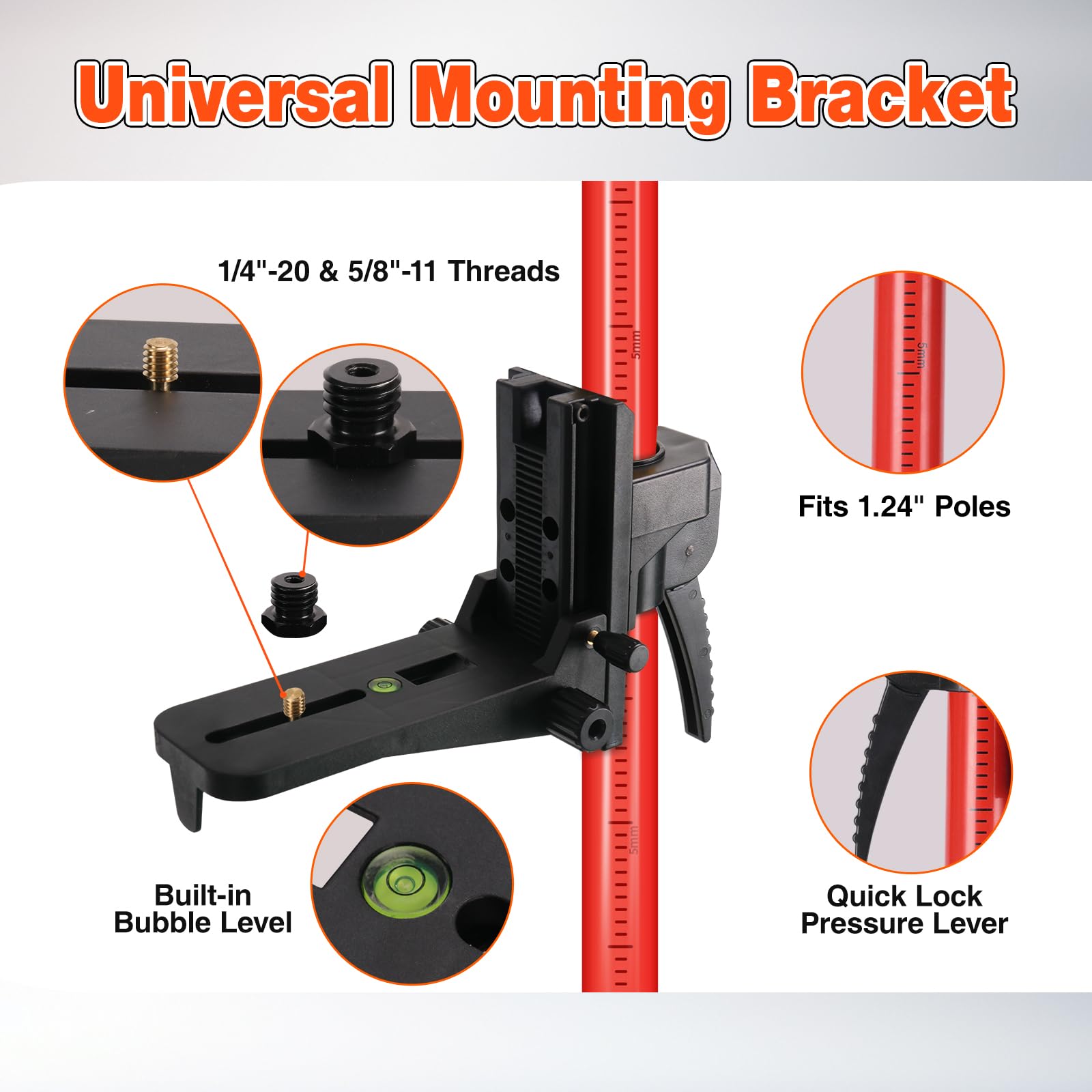 MOETER Laser Level Pole - 12.58ft Telescoping -5