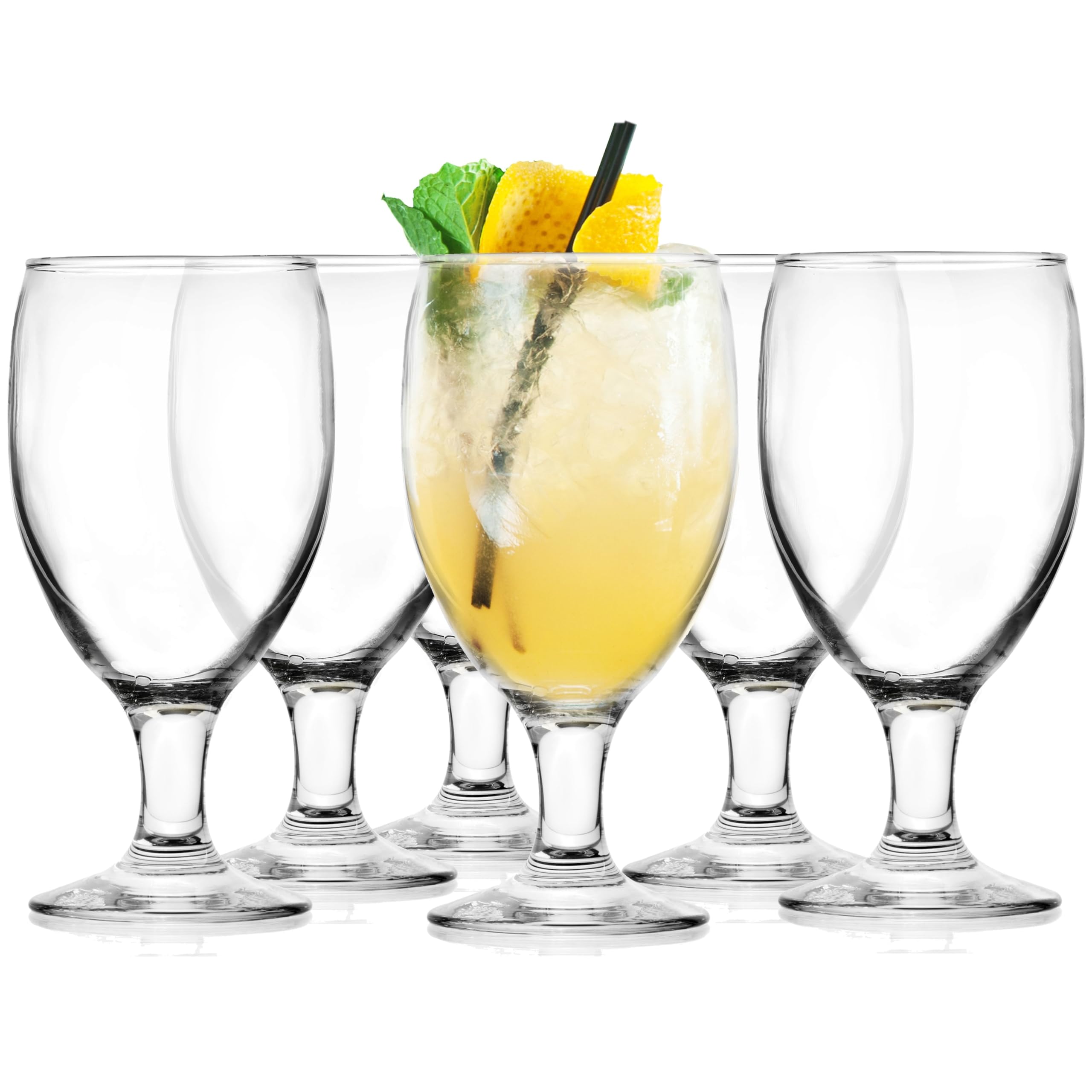 Set Di 6 Bicchieri Da Birra In Vetro - Capacità 360ml, Eleganti E Lavabili In Lavastoviglie - Foto 7