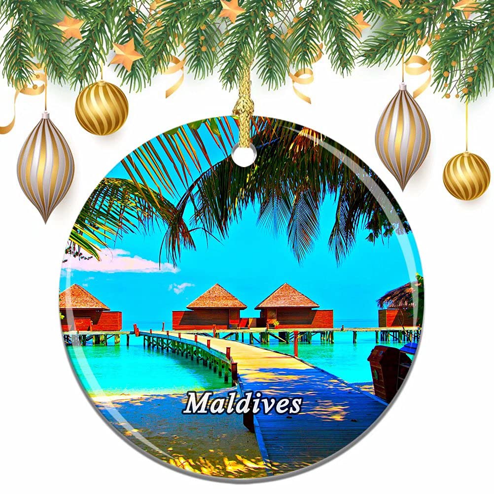 Desert Eagle Tcgj3744 Maldives Christmas Xmas Tree Ornament Decoration Wedding Hanging Pendant Decor City Travel Souvenir Collection