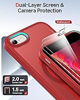 Vista 118 de LeYi Funda para iPhone XR: con protector de pantalla X2 + 2 funda para cámara [compatible con MagSafe] Funda protectora magnética i iphoneXR