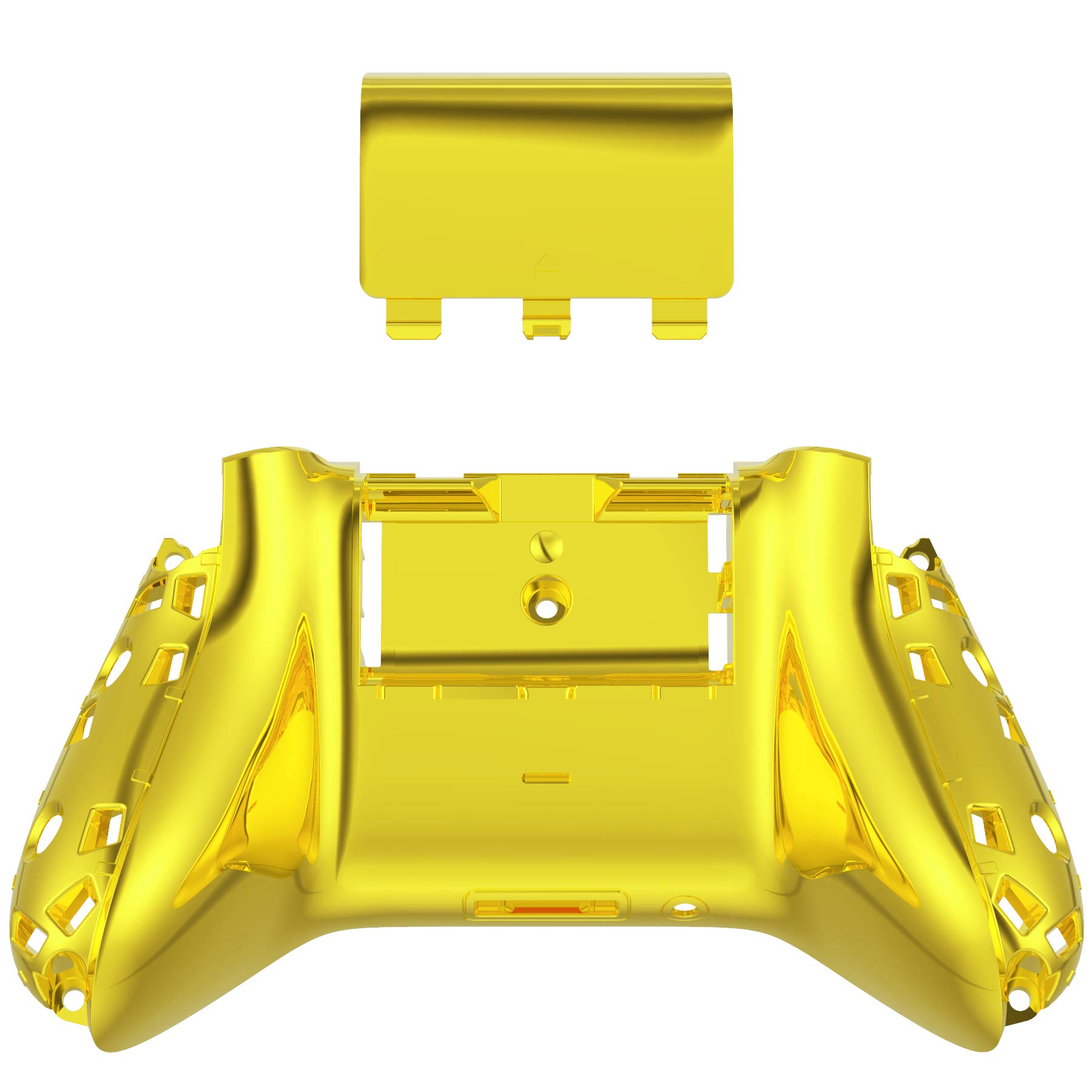 eXtremeRate Cover Posteriore per Xbox Series X S Controller,Custodia Copertura Coperchio di Batteria Scocca Shell Ricambio per Xbox Series X/S Joystick Model 1914-Oro Cromo