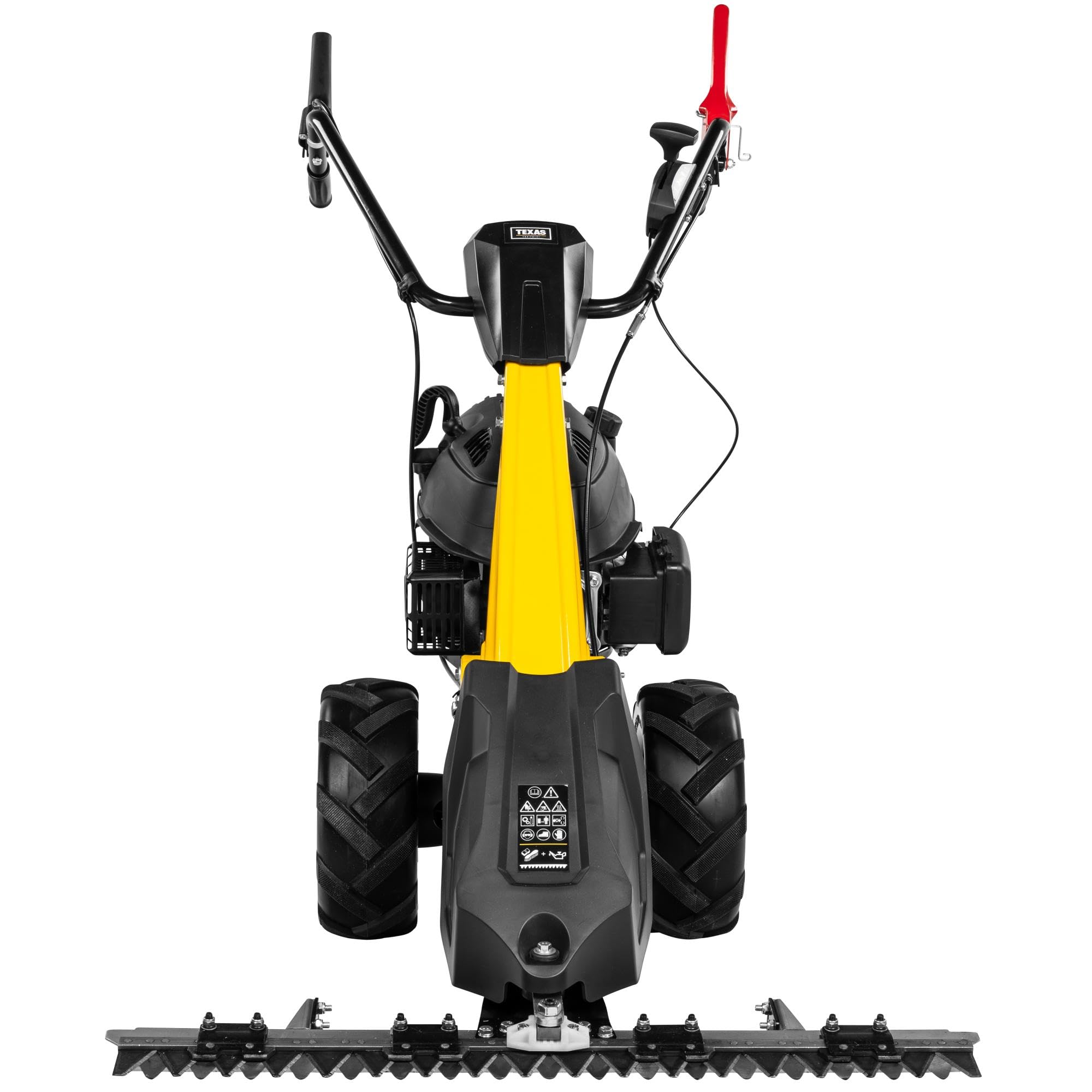 TEXAS Profi Benzin Balkenmäher CB8750 196ccm Wiesenmäher Hochgrasmäher Rasenmäher mit Antrieb Radantrieb | 5,7PS | 4200Watt | Schnittbreite 870mm | 4-Takt-Motor | für gewerbliche Nutzung geeignet