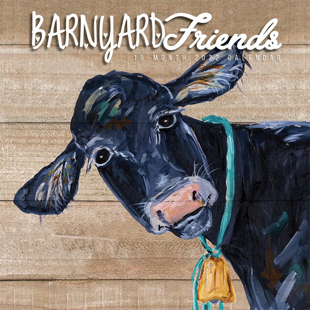 Barnyard Friends 2022 12 x 12 Inch Monthly Square Wall Calendar by Hopper Studios, Rural Country Art