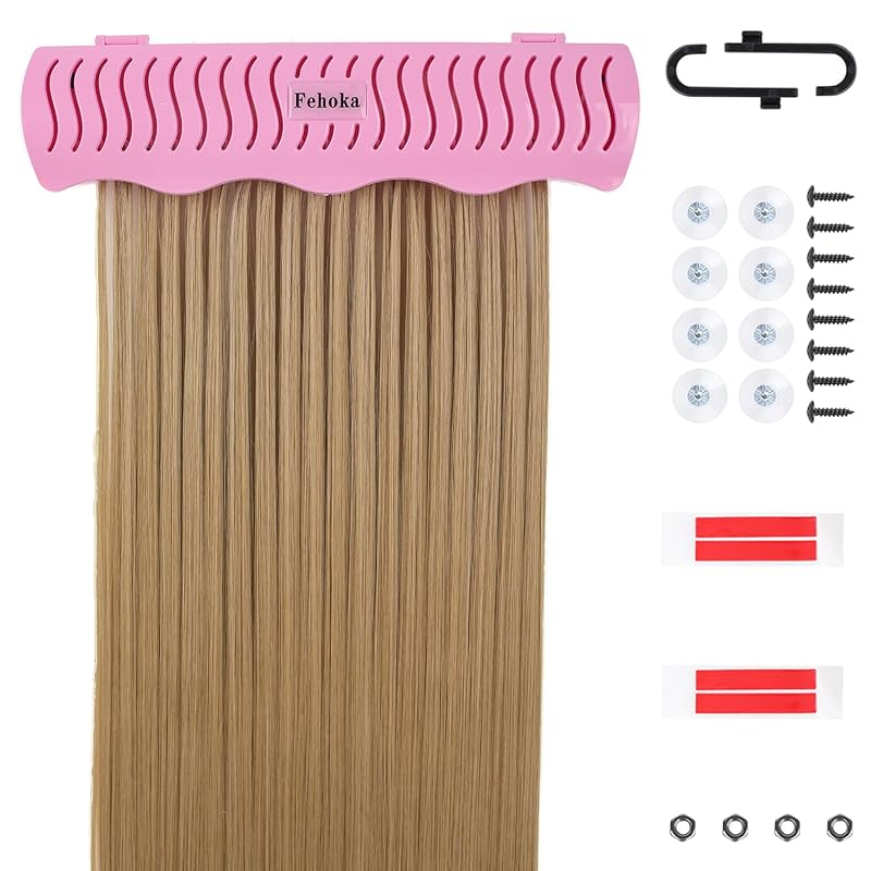 Suporte para extensões de cabelo FEHOKA com 4 modos de instalação