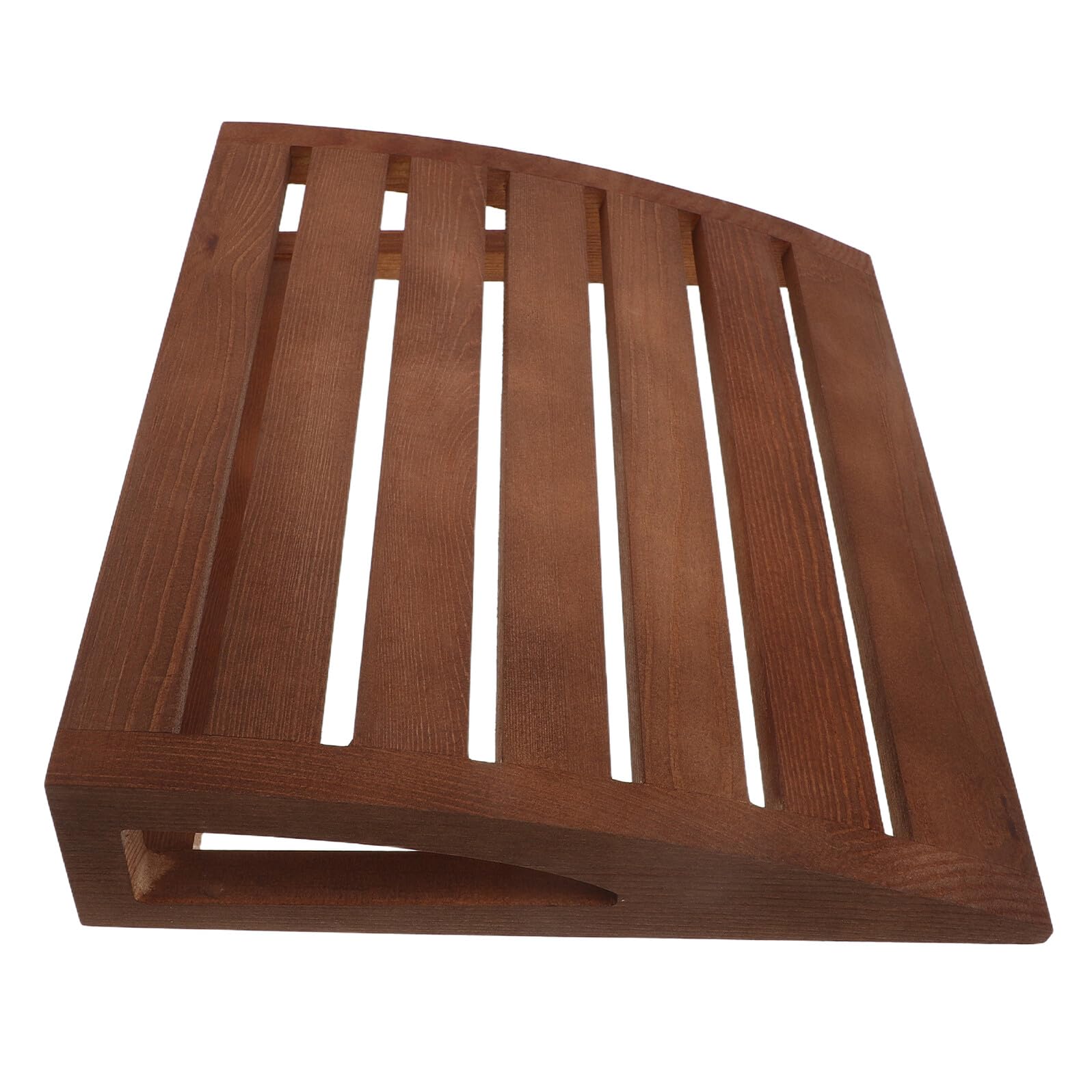 GALPADA Oreiller Cervical en Bois Poli 38x30x7 Cm pour Sauna et Hammam, Coussin de Soutien Ergonomique Naturel, Accessoire Spa Hypoallergénique et Respirant pour Détente et Confort Assis