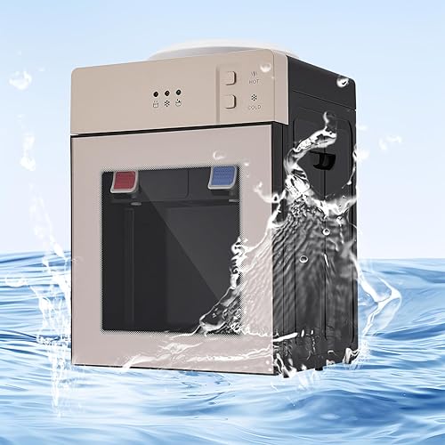 Miniatura 8 de Dispensador de agua para botella de 5 galones, dispensador de agua para encimera, dispensador de enfriador de agua caliente y fría con 3 ajustes de