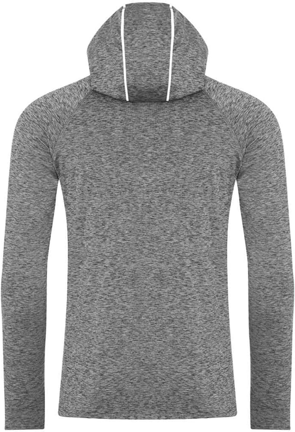 AWDis Just Cool Mens Cowl Neck Long Sleeve Baselayer Top (2XL) (Navy Melange)