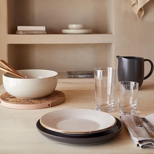 Miniatura 10 de Casafina, Colección Corcho, Salvamanteles de corcho con mango de cuero, Natural, 8 pulgadas