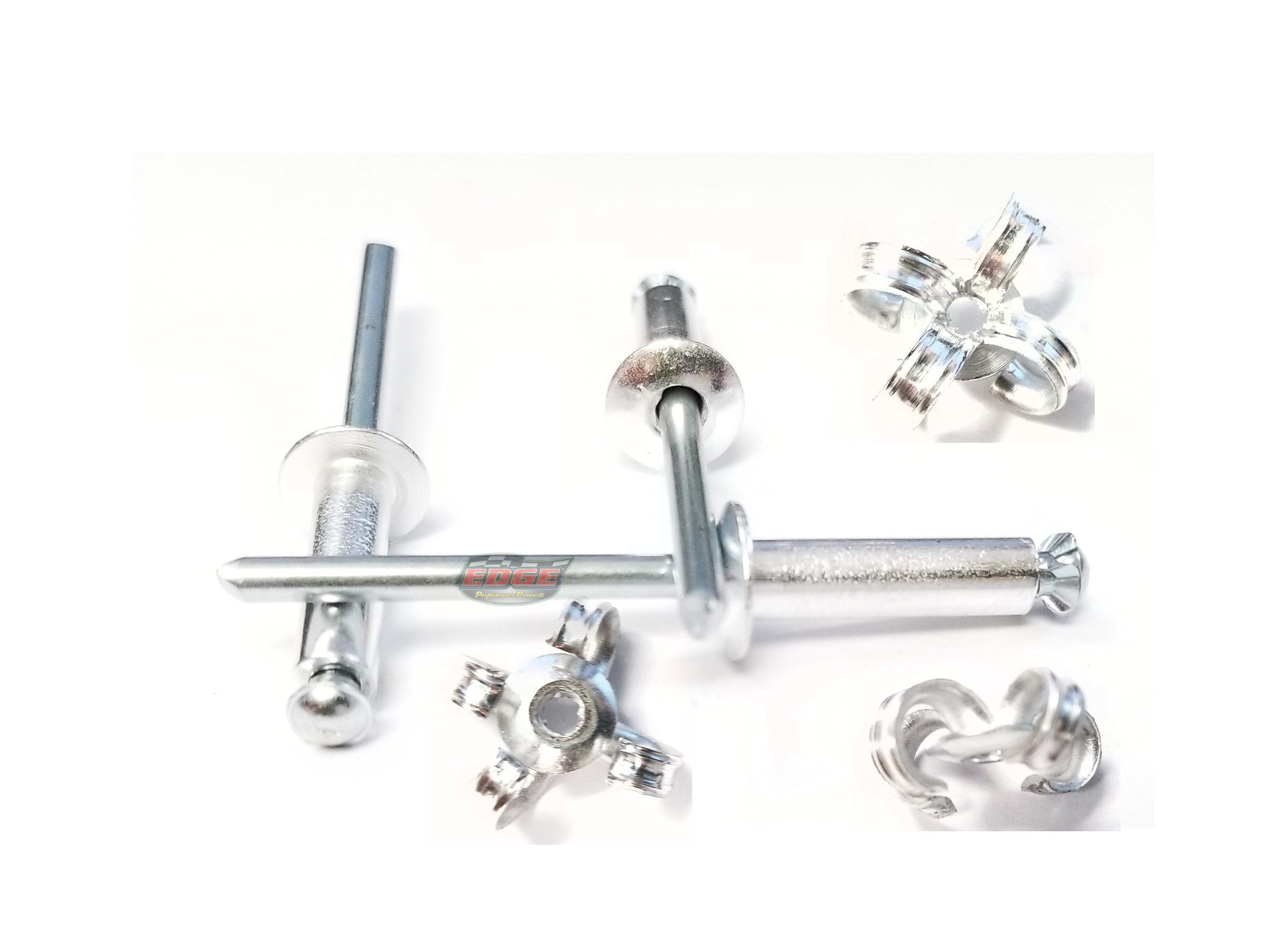Mill 3/16" Pop Rivets Aluminum Small Head Exploding Banana Peel Back Fasteners .125 - .560 Grip Range — image 1