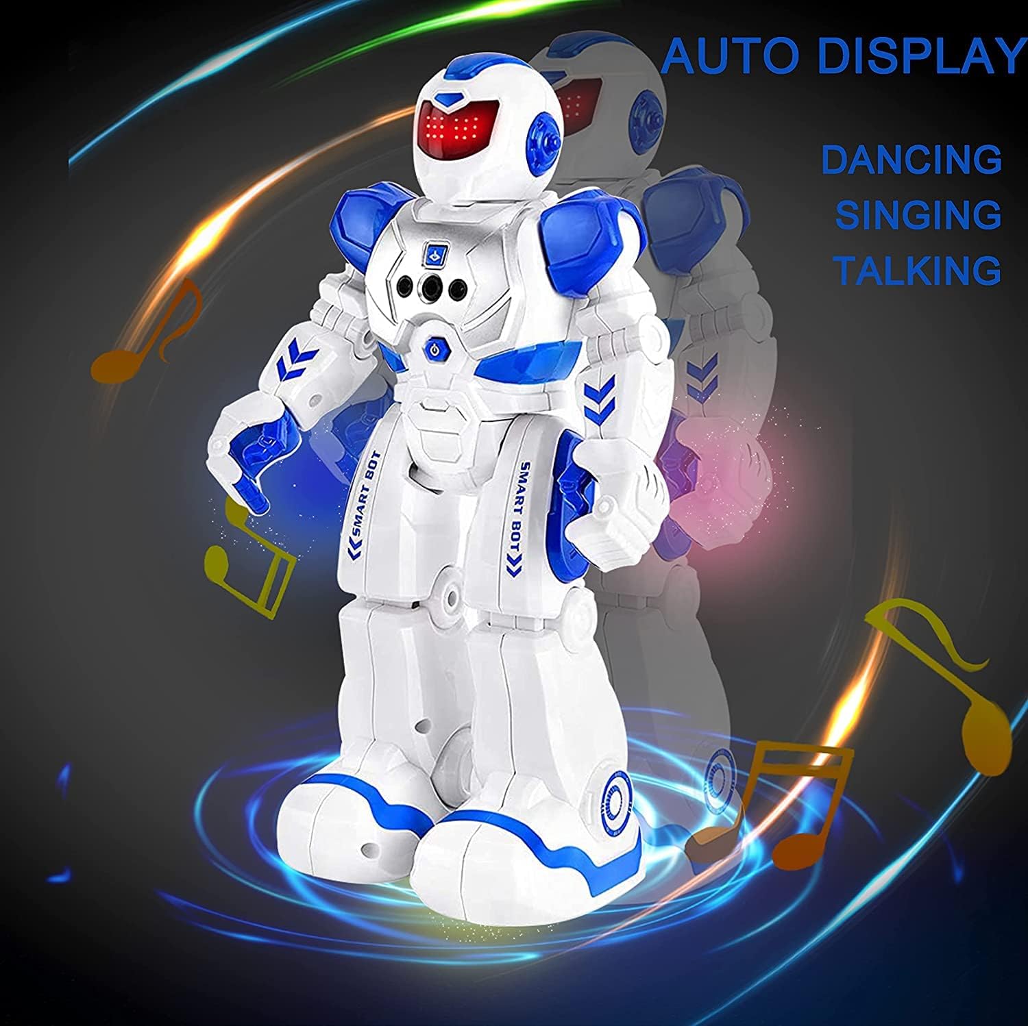 BEIWO Smart RC Robots for Kids, Intelligent Programmable Robot Toy, Remote Control Robot for Boy Toys, Dancing, Singing, Talking, Gesture Sensing Robotic Toys Boys Girls Kids Gift