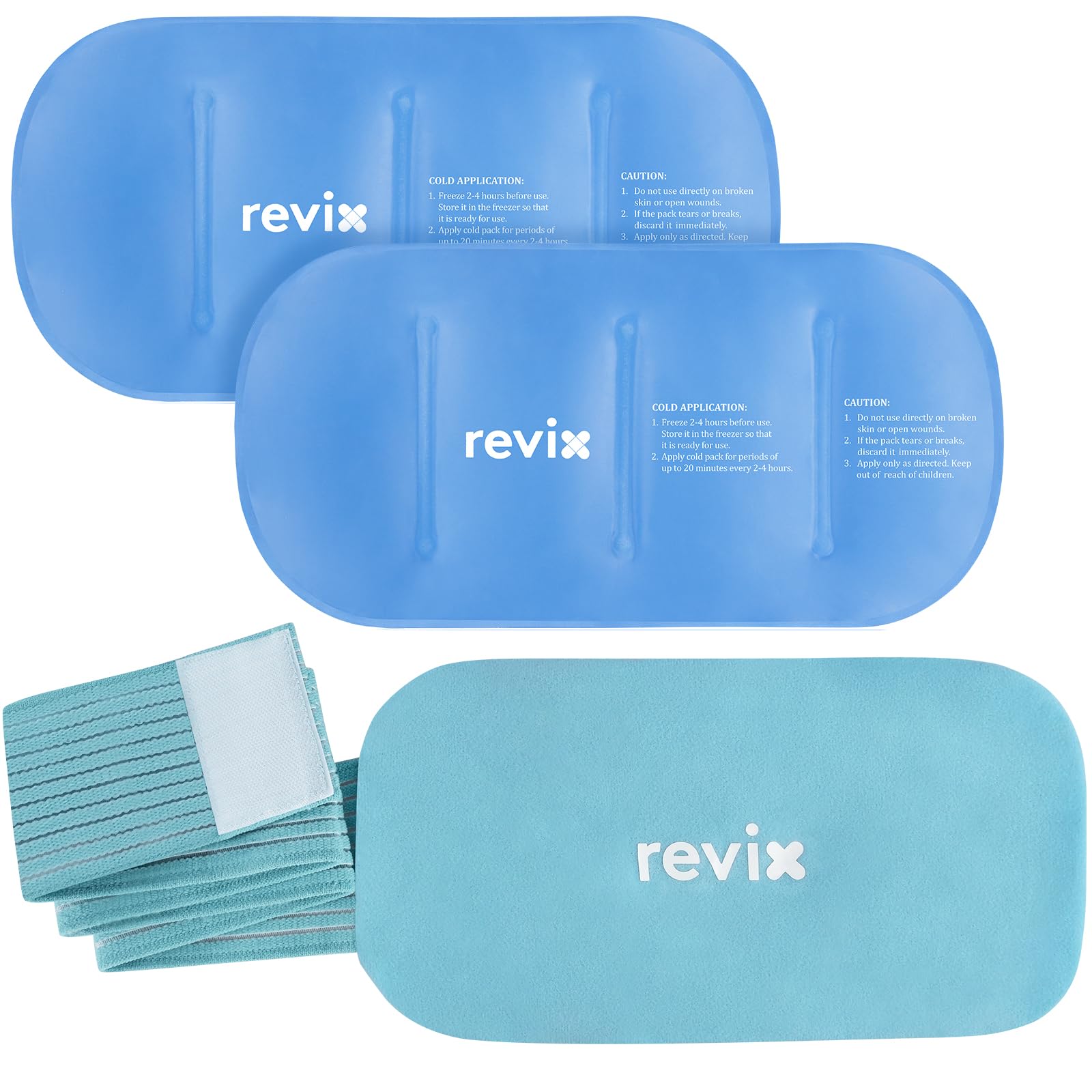 REVIX Ice Pack for Injuries Reusable, 2-Pack Hot & Cold Gel Wrap with Strap — Amazon image 10