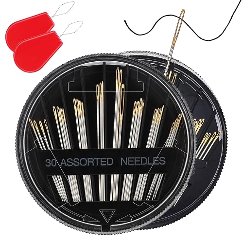 Ftyiwu Sewing Needles, 60 Pack Embroidery Needles Kit Assorted, 6