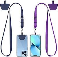 Vista 15 de CACOE Cordón para Teléfono 2 Piezas Correa Ajustable para el Cuello, 4 Piezas Parches, Universal Crossbody Multifuncional Parche Cordones