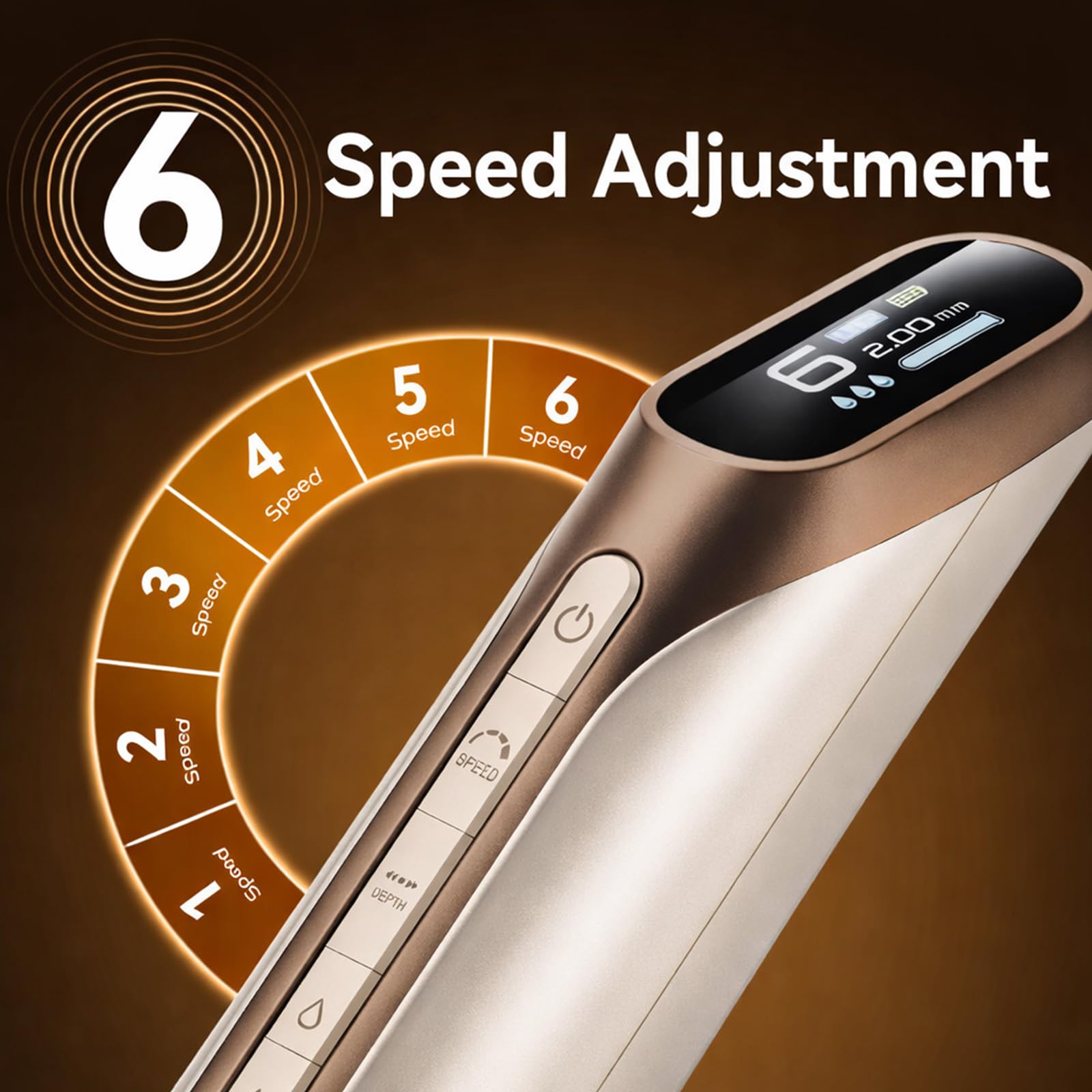 Dr.pen H6 Penna Microneedling Wireless con Infusione di Siero, Display LED, 6 Velocità e Profondità Regolabile 0–2,0 mm, Dispositivo per la Cura del Viso a Casa o in Salone, Oro