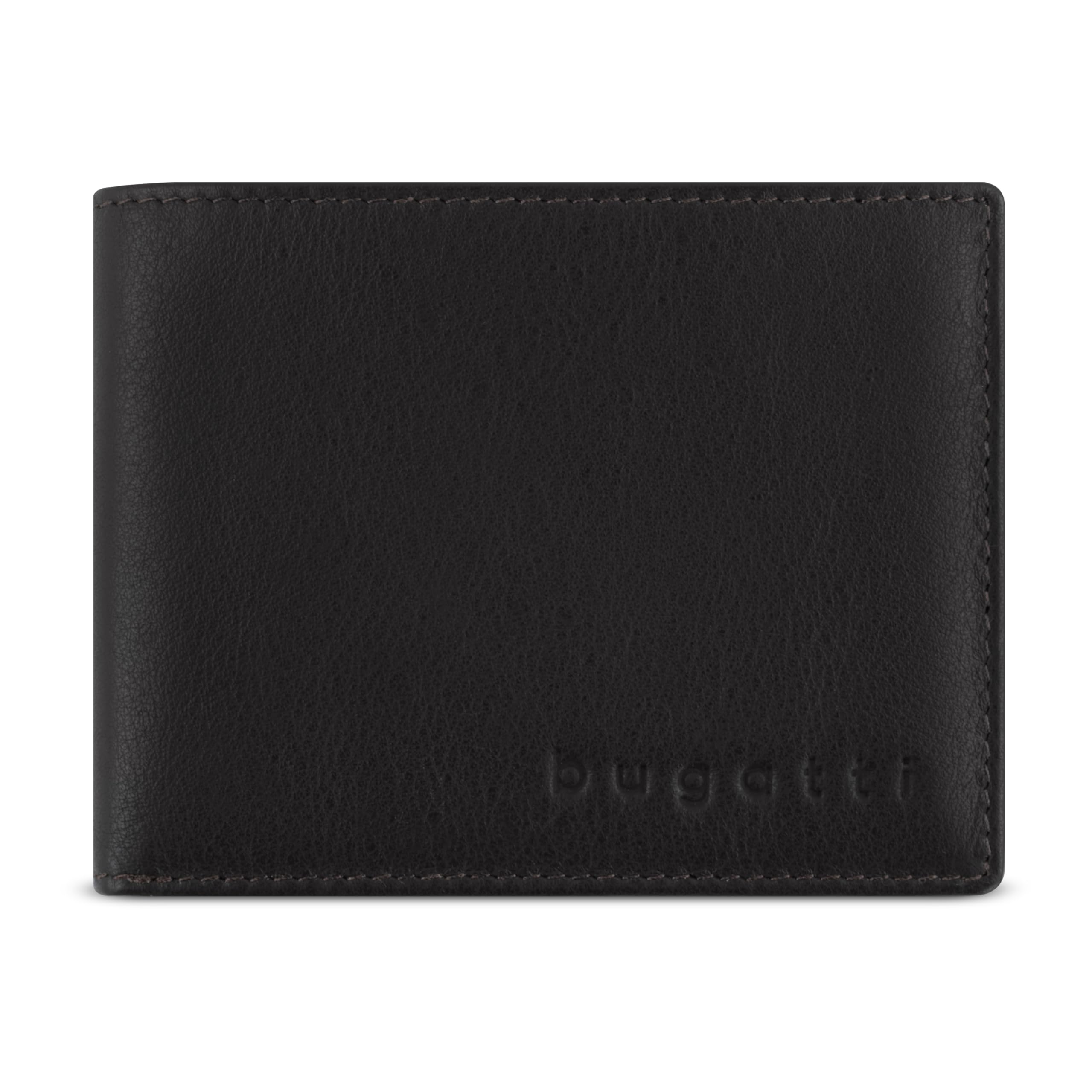 bugatti Lima Mini Portfel męski – Mały portfel skórzany w formacie poziomym – Ochrona RFID – Brązowy