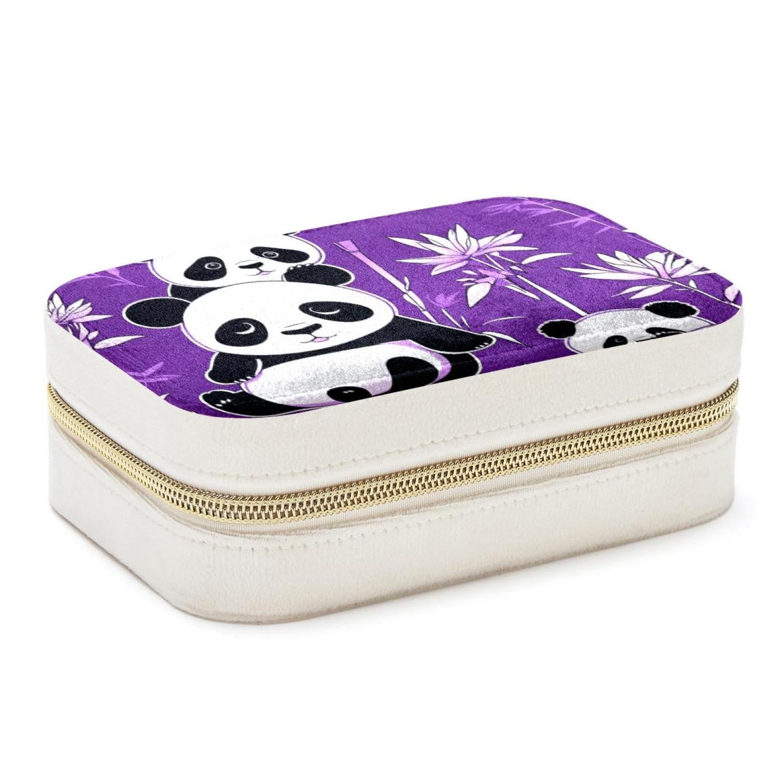 Boîte à bijoux panda violet élégante pour sublimer votre coiffeuse