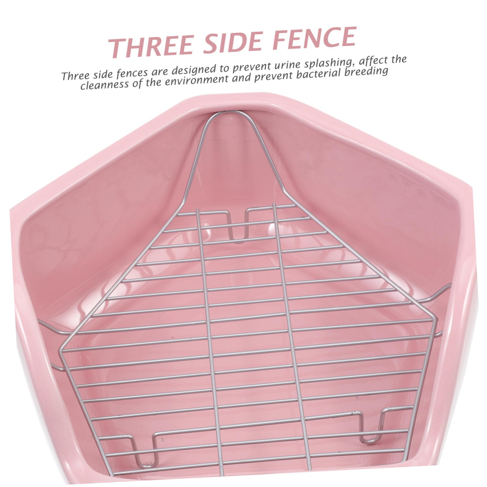 Orinal para Mascotas Antivuelco de Cerámica Extra Grande Baño Pentagonal para Conejos Cobayas y Hámsters Accesorio Higiénico para Pequeños Animales Fácil de Limpiar y Seguro