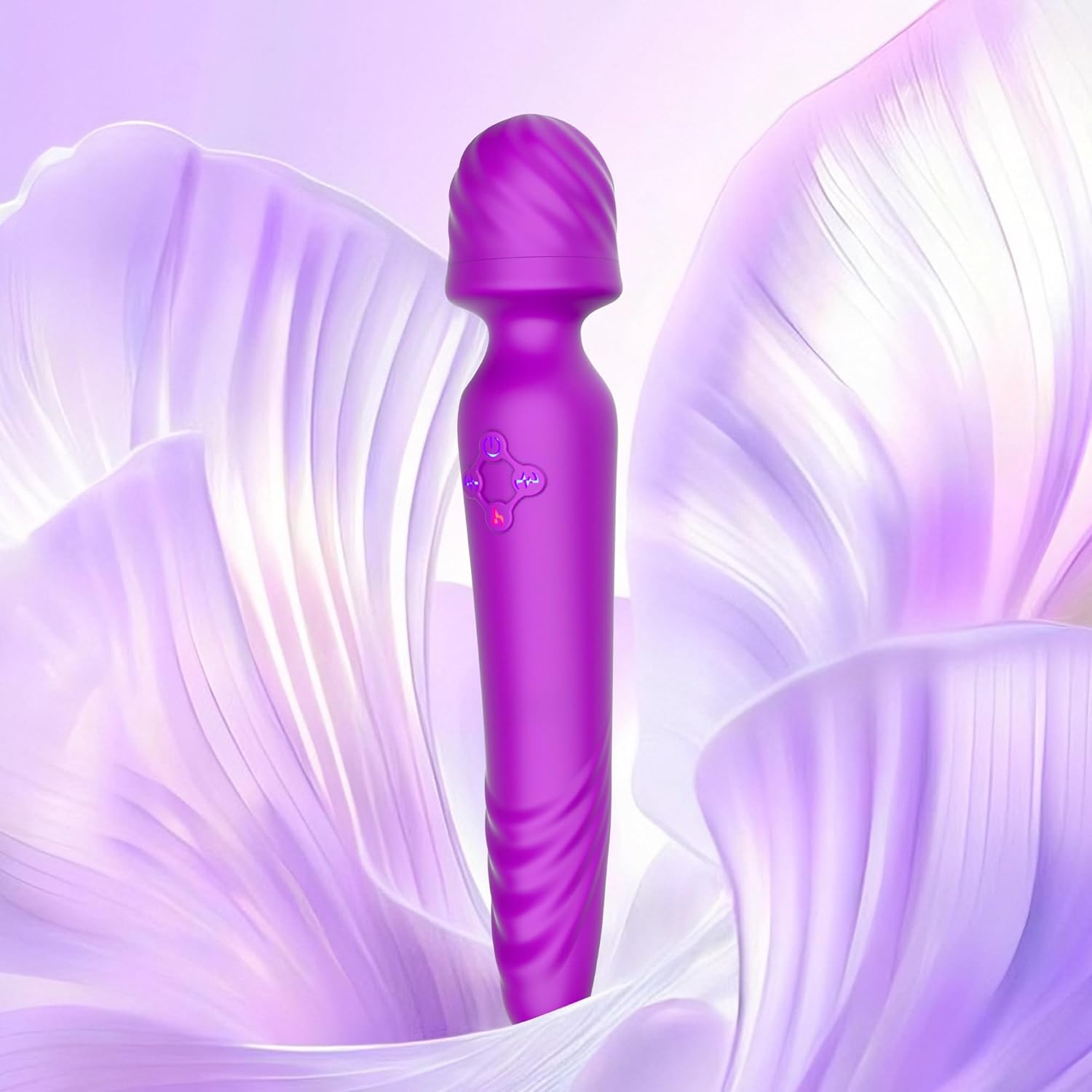 Handheld Massager Cordless, Waterproof USB Rechargeable with 20 Vibration Patterns & 8 Speed Settings, Skin-Soft Silicone, Memory Function for Muscle Comfort and Relaxation.