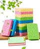 METUUTER 12-Count Kitchen Sponges- Compressed Cellulose Sponges Non-Scratch Natural Dish Sponge for Kitchen Bathroom Cars, Funny Cut-Outs DIY for Kids-Absorb Water Before Use