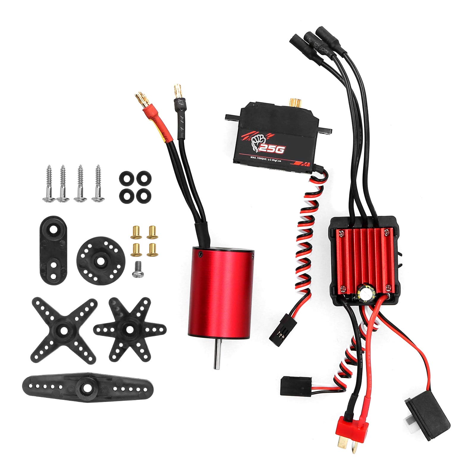 2838 Motor sin Escobillas de 3600kV 35A ESC 25G Metal Gear Servo RC Piezas para 1: 14 1:12 Coche sin Cepillo