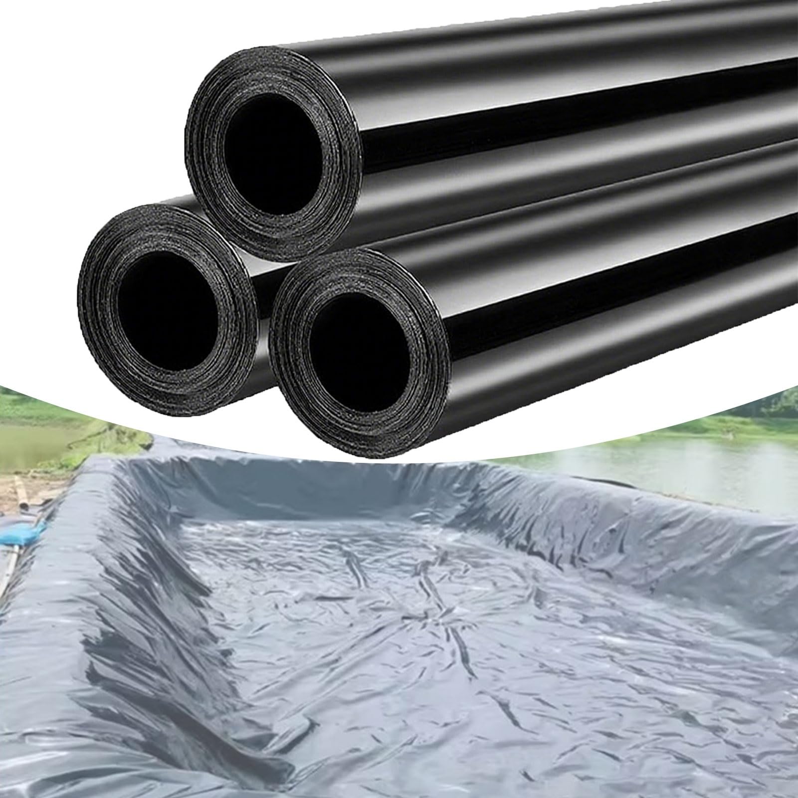Bâche de bassin étanche bâche PEHD résistante UV pour étang poisson et cascade