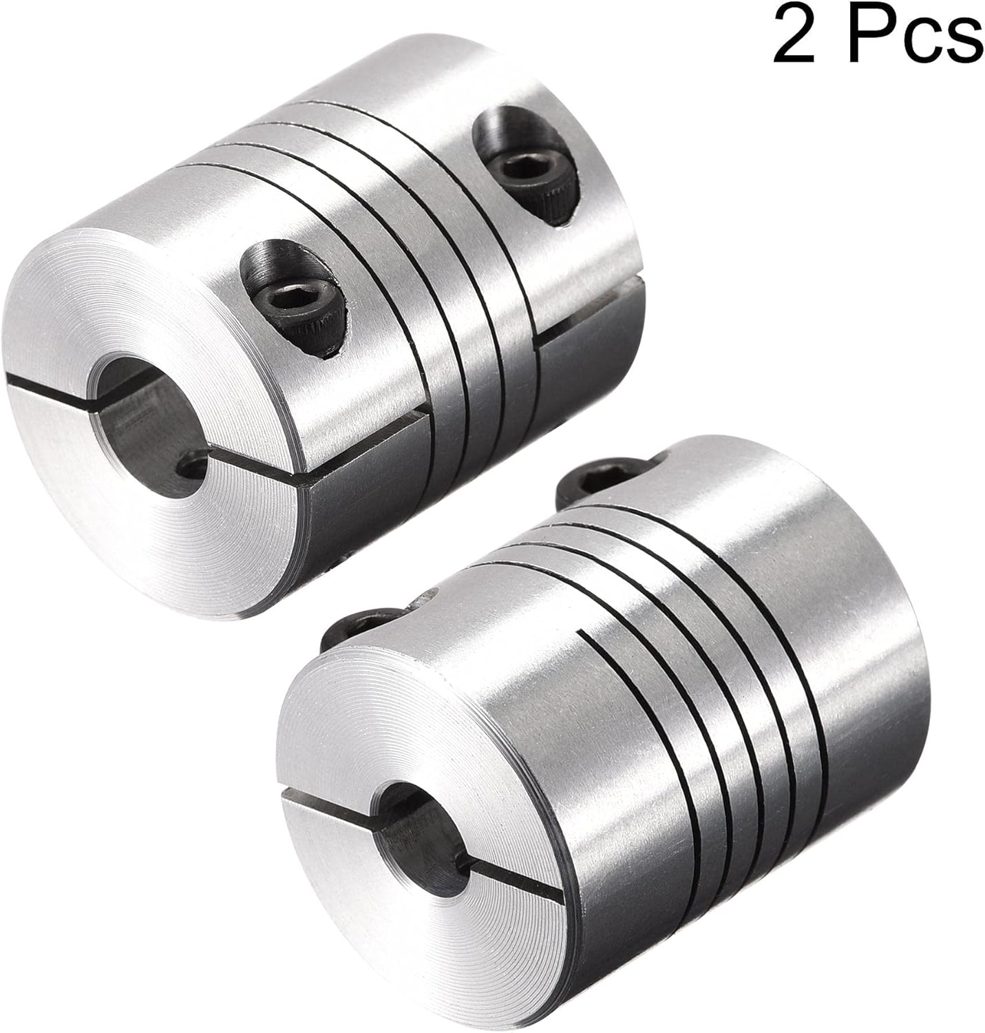 uxcell 2PCS Motor Shaft 6mm to 12mm Helical Beam Coupler Coupling 25mm Dia 30mm Length