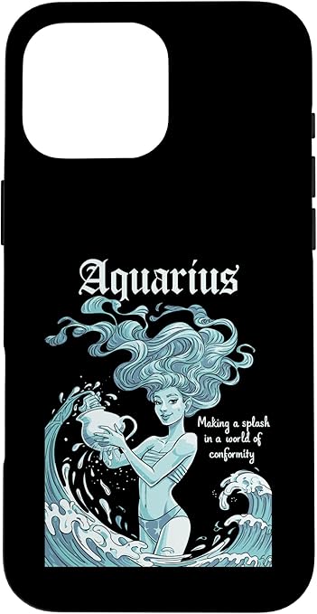 Astronological Sign Horoscope Zodiac Sign Aquarius Case for iPhone 16 Pro Max