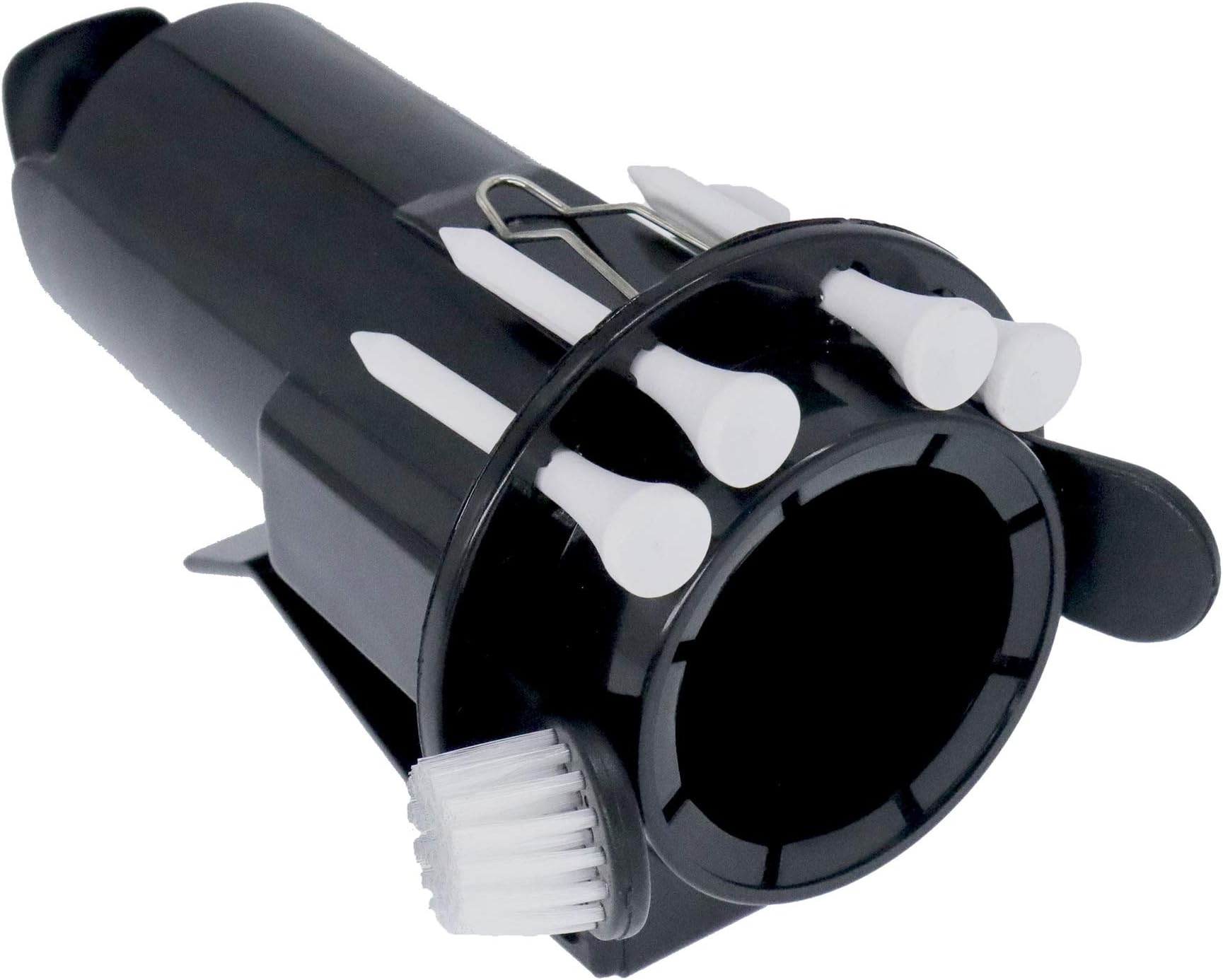 Golf Ball Holder Tee Holder Clip Caddy with Nylon Brush Divot Tool