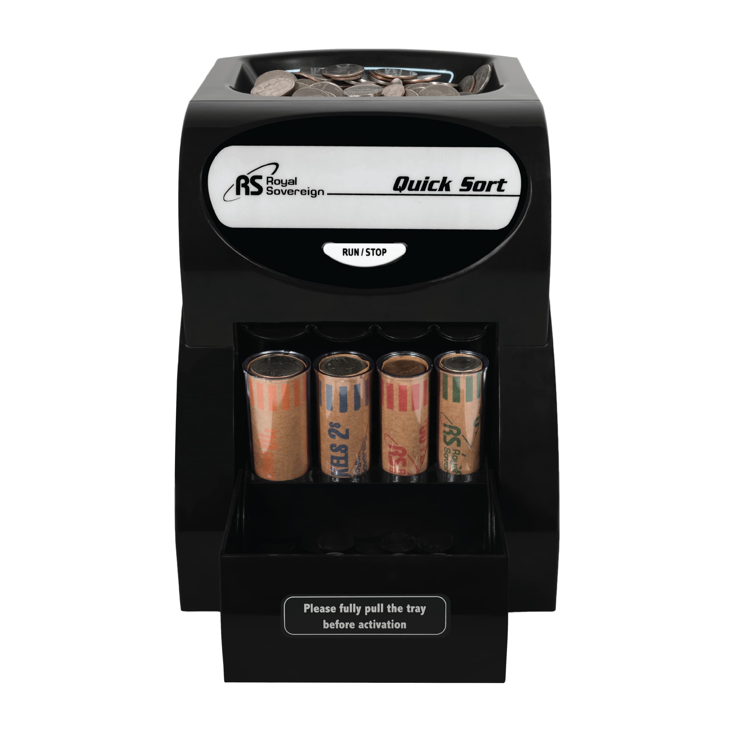 Royal Sovereign Electric Coin Sorter/Counter, Patented Anti-Jam Technology, 1 Row of Coin Counting (QS-2AN)