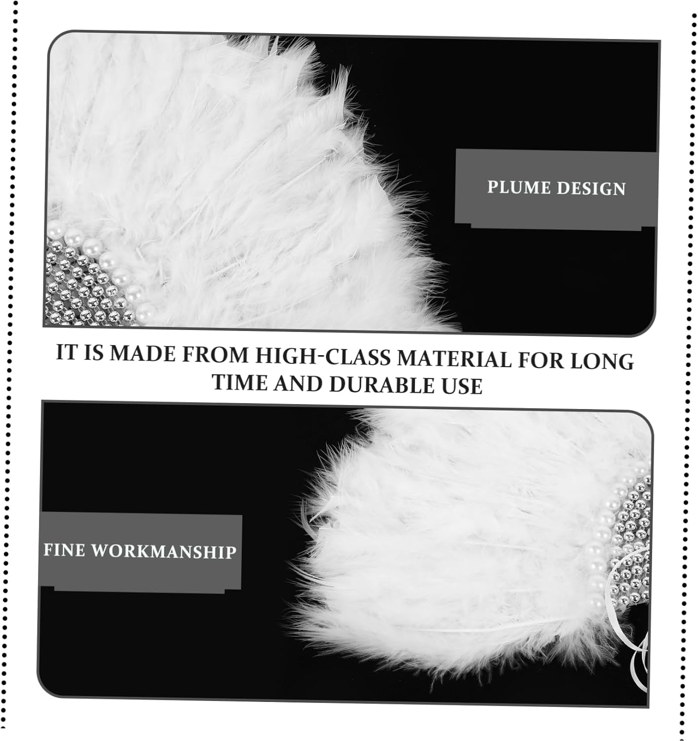 Cabilock 3pcs Wedding Plume Fan for Brides Unique Handheld Stage Performance Fan Iridescent Design for Wedding Guests and Photography Props and Attractive