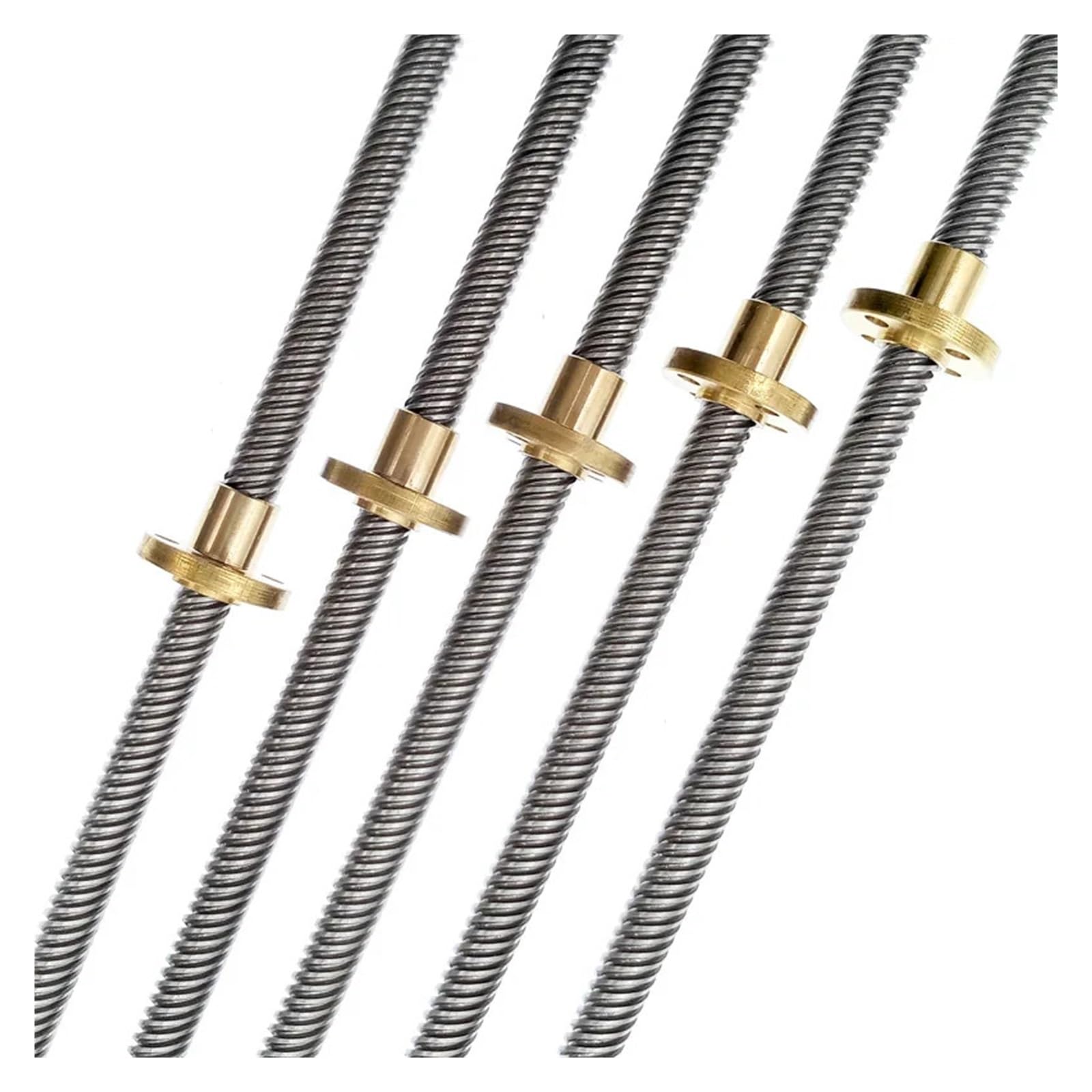 Metal Ball Screw nut Lead Screw T8 300mm Linear Guide Helical Pitch 1mm-14mm Trapezoidal Screws with Nut(Helical Pitch 8mm)