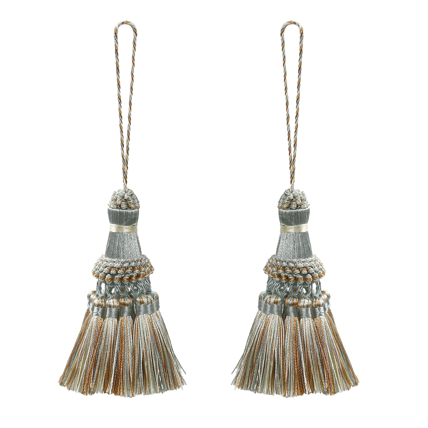 Tassels for Crafts - 2PCS Blue Craft Tassel, Curtain Decoration — image 1
