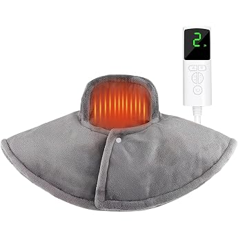 Electric Heating Pad for Back and Neck Neck and Shoulder Warmer 9 Temperature Levels Electric Neck Warmer for Neck Support 60 x 55 cm Electric Neck Warmer for Neck and Shoulders