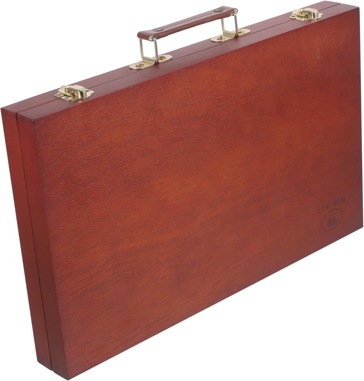 LOLIPPYY Wooden Painting Box for Students Portable Art Supplies Case Compartments Lightweight Mixing Palette for Oil Paints and Drawing Tools