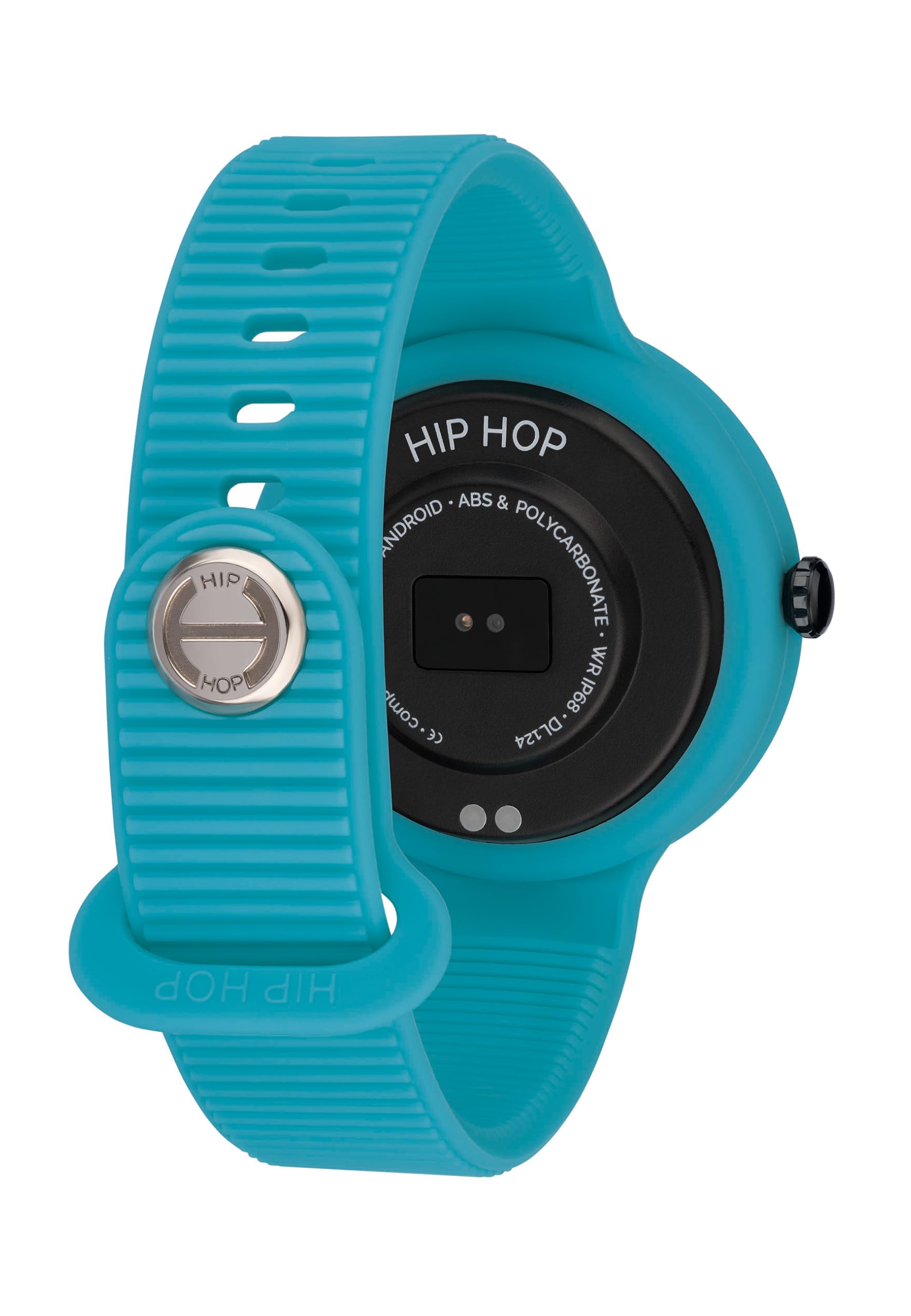 HIP HOP HWU1201 Damski HERO.NEXT Tarcza MONO-KOLOROWA CZARNY mechanizm SMARTWATCH SMARTWATCH i NIEBIESKI SILIKONOWY PASEK, NIEBIESKI HWU1201