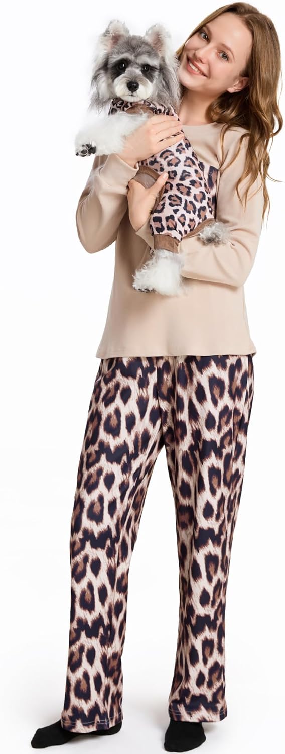Pijama navideña para perro y dueño juego de pijamas para mujer