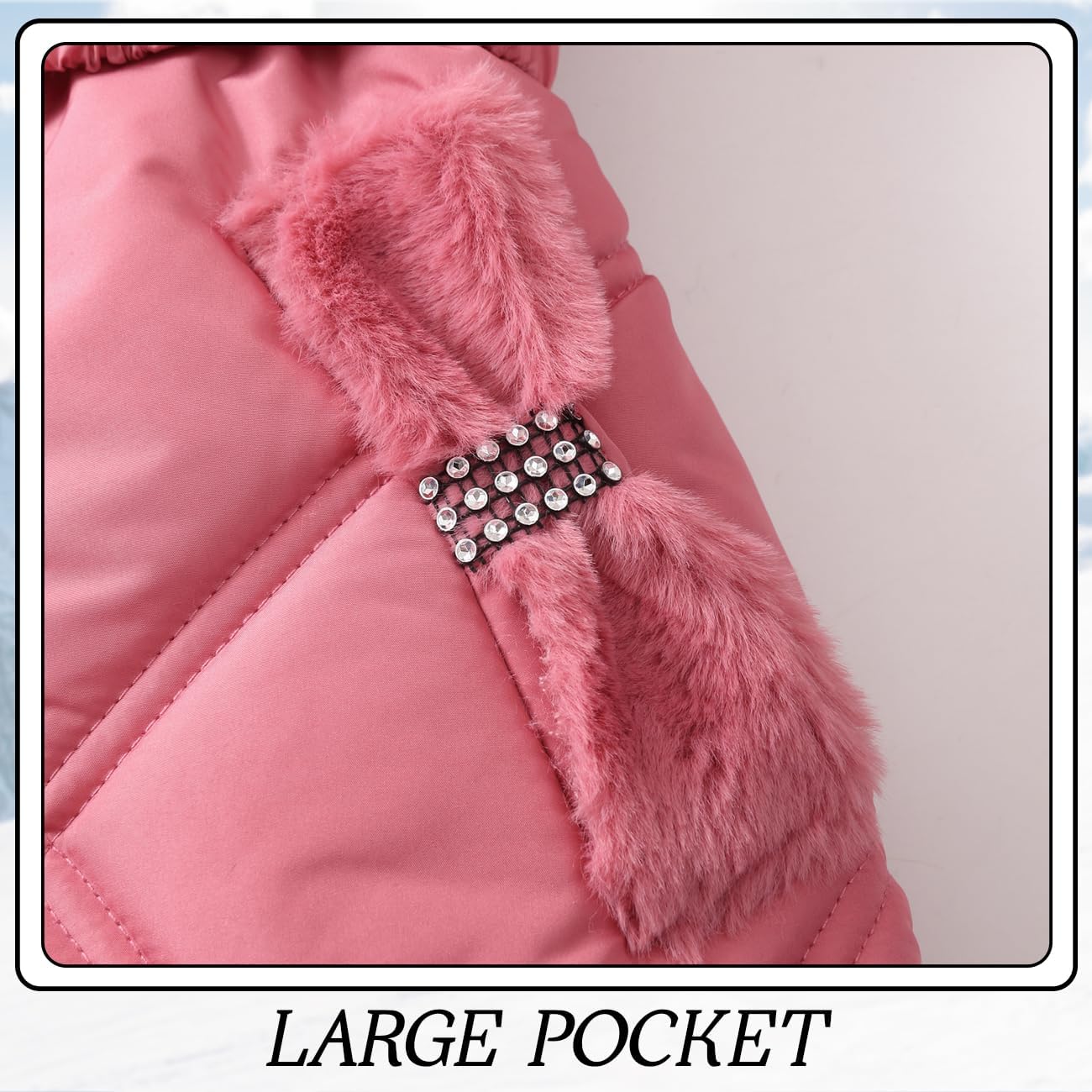 Girls Winter Coats Kids Puffer Jackets Fleece Lined Warm Snow Clothes With Hood - Image 4