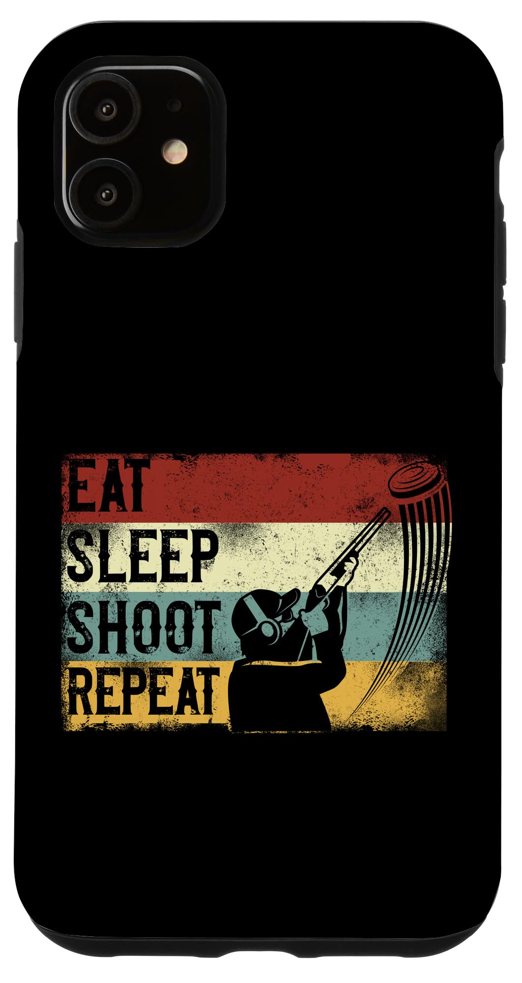 iPhone 11 Shotgun Skeet Trap Clay Pigeon Shooting Retro Vintage Eat Case
