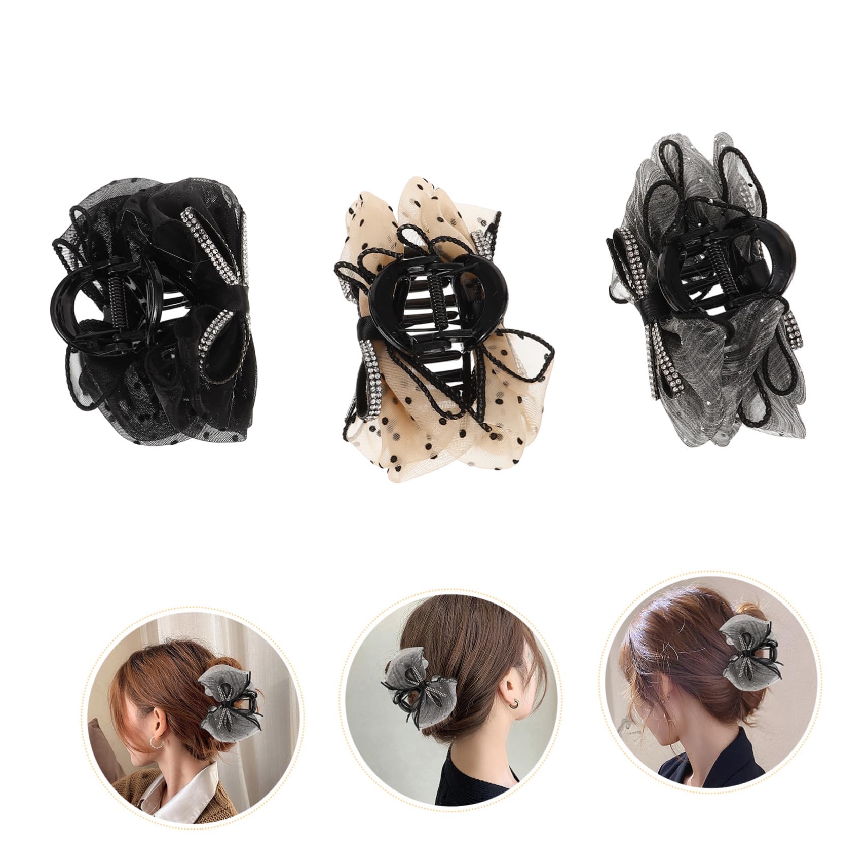 12piezas Clip De Pelo Para Mujer De Horquilla Lazo Diseño Elegante y Práctico Para Tipo De Cabello Para Uso Diario Bodas y Ocasiones Especiales