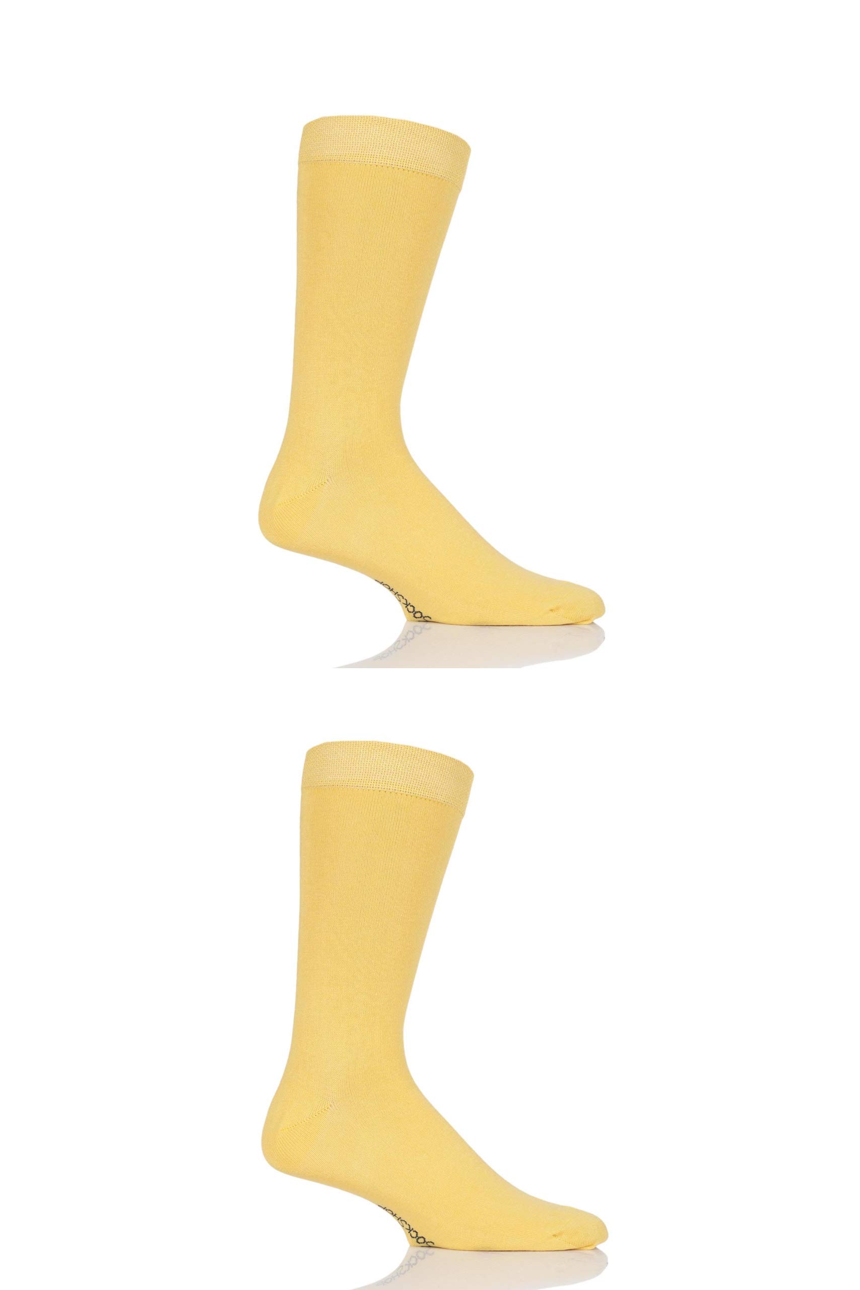 Sockshop Men's Hello Sunshine And Ladies Plain And Striped Colour Burst Bamboo Socks With Smooth Toe Seams Pack Of 2 12-14