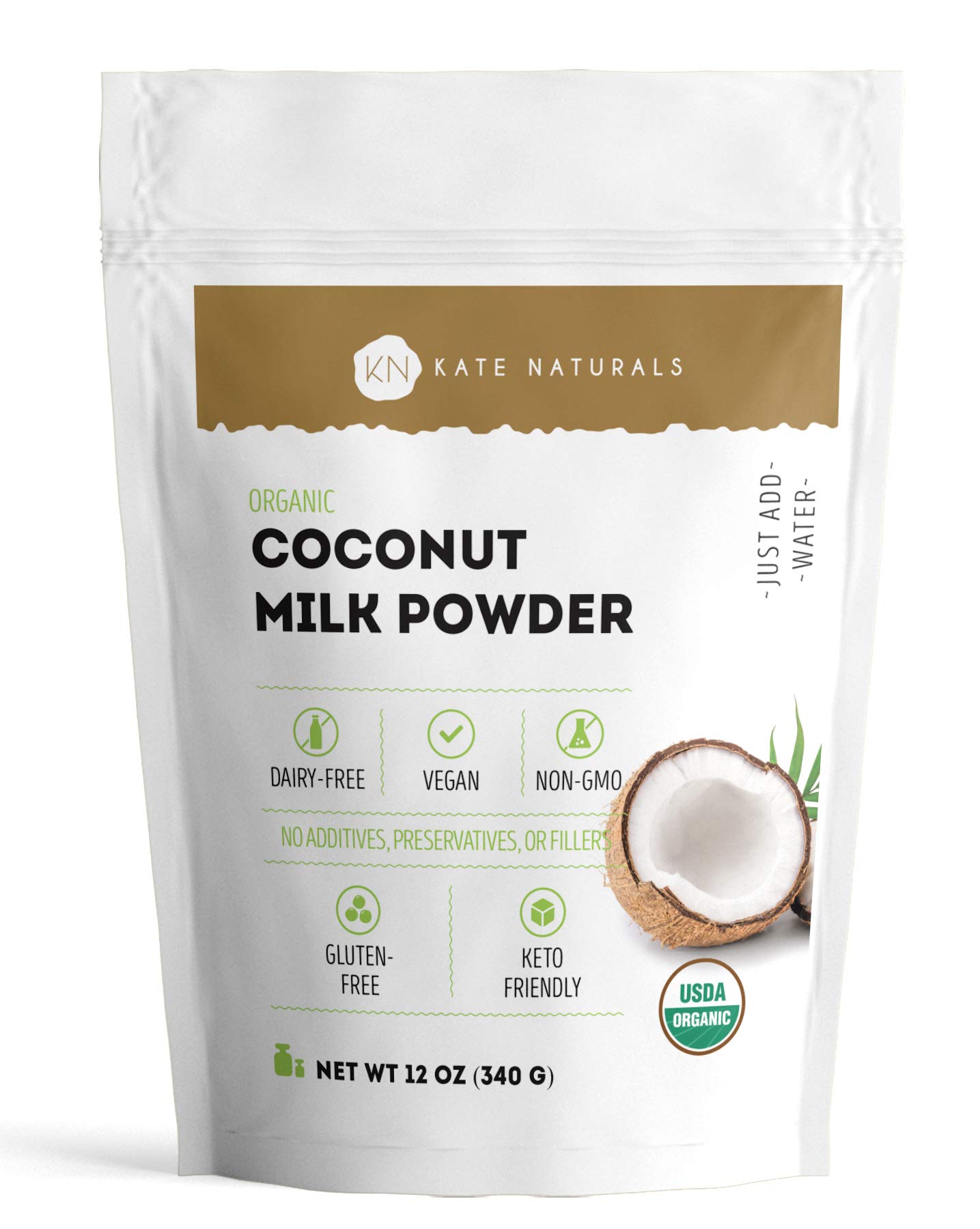 Buy Organic Coconut Milk Powder (12 oz) for Creamer, Coffee, Shakes