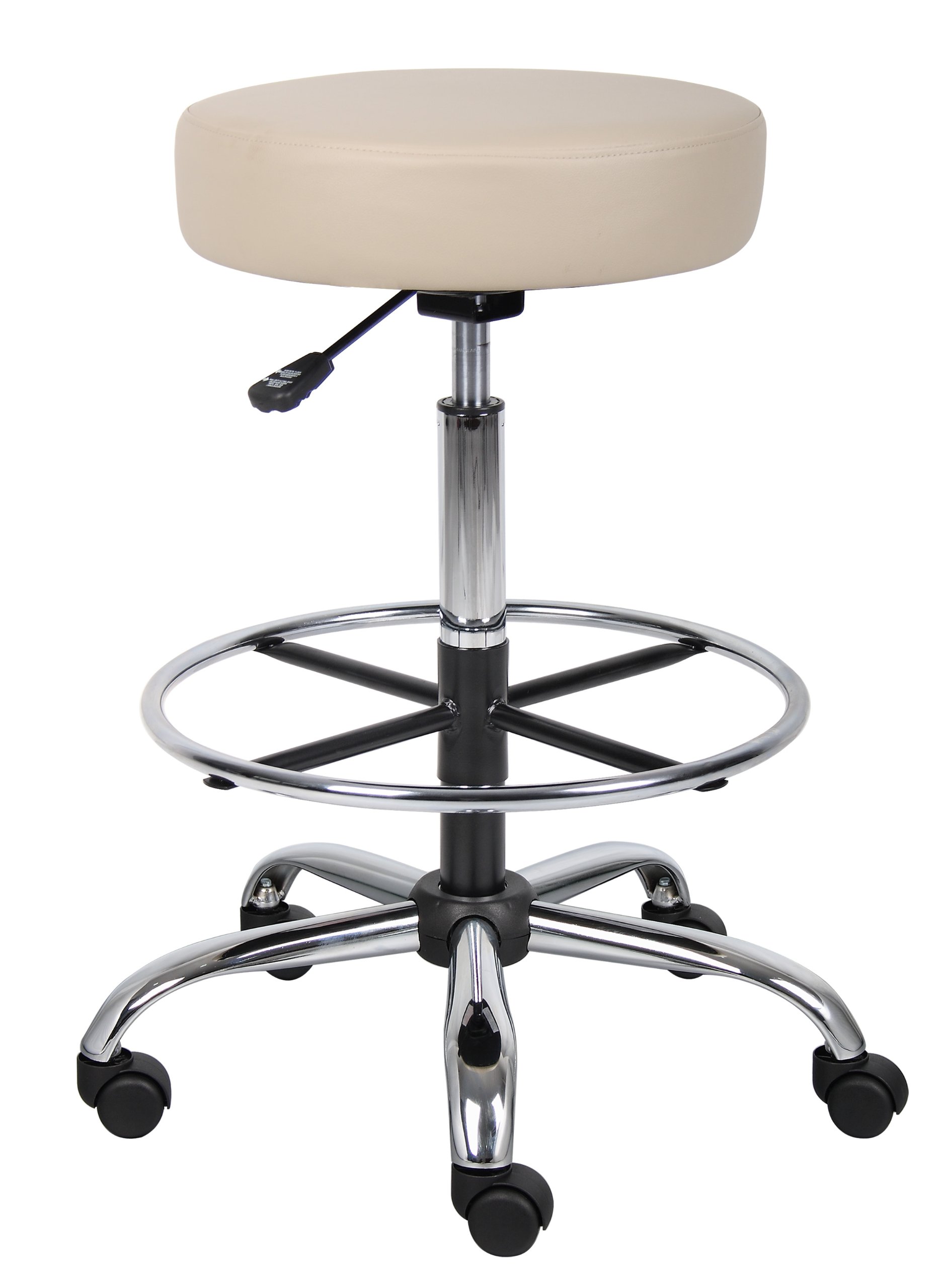 Boss Office Products Vinyl Medical/Drafting Stool, Beige
