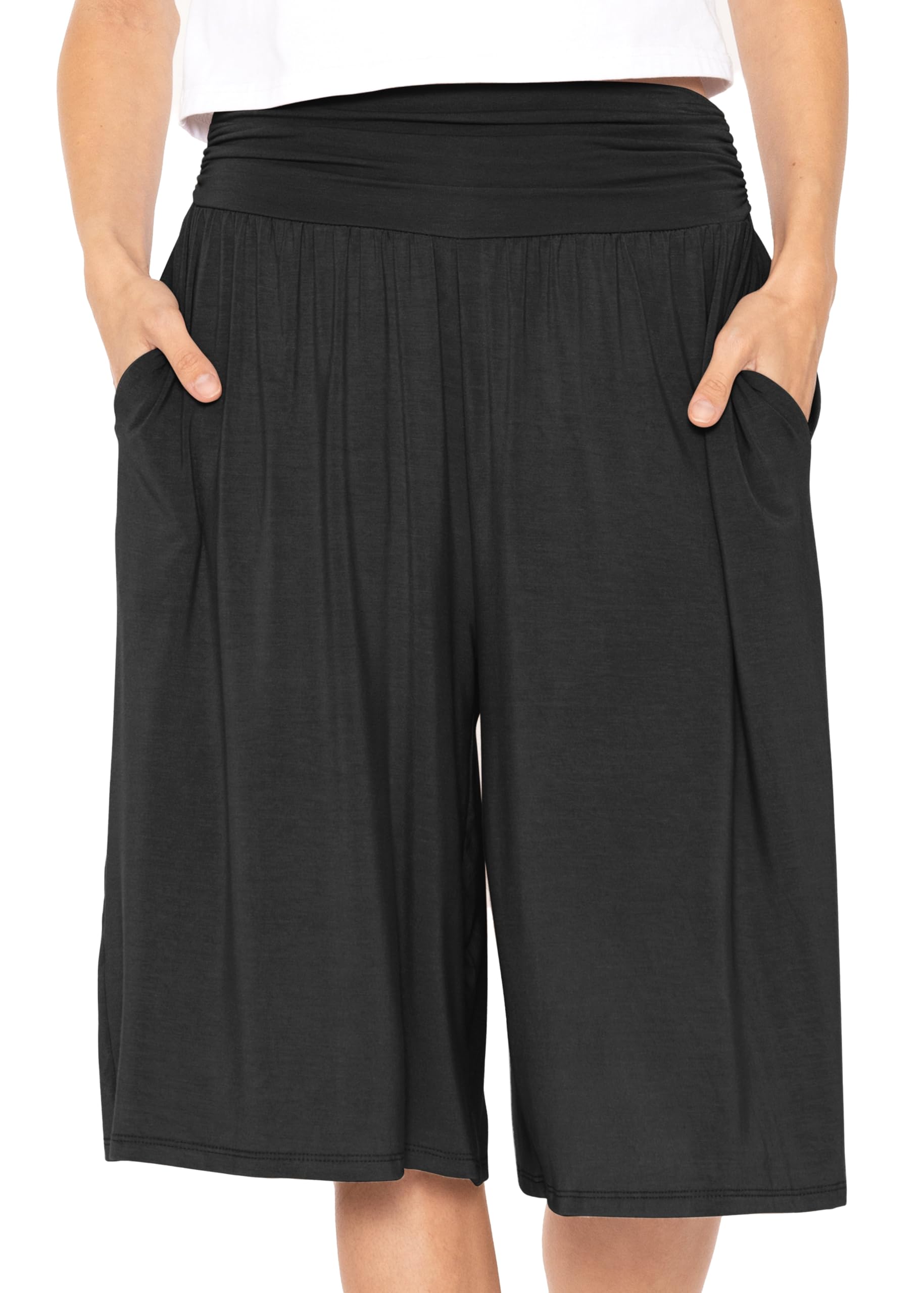 Women's Straight Leg and Flowy Gaucho Pants with Pockets | Small-5X