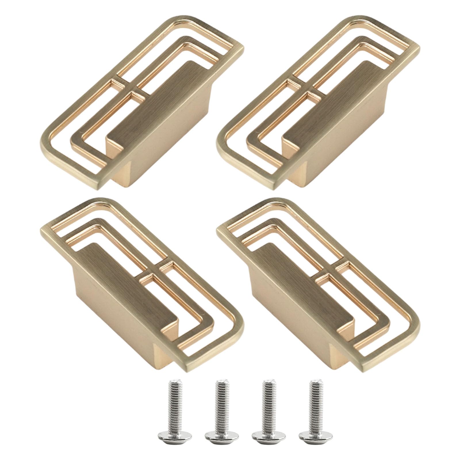 Tsophreniq 32 Hole Distance 4Pcs Cabinet Pull Metal Dressers Knob Simple Square Drawer Door Pulls Handles Kitchen Bedroom Furniture Hardware Furniture Handles And Knob For Dressers Modern