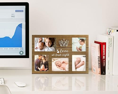 Miniatura 8 de VA1KENE Kit de manos y huellas para bebé, marco de fotos para bebé y kit de huellas para recién nacidos, marco de fotos de sonograma, regalos para