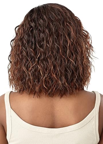 Miniatura 4 de Outre KELORA - Peluca de cabello sintético con encaje frontal HD (color DR CARAMEL)